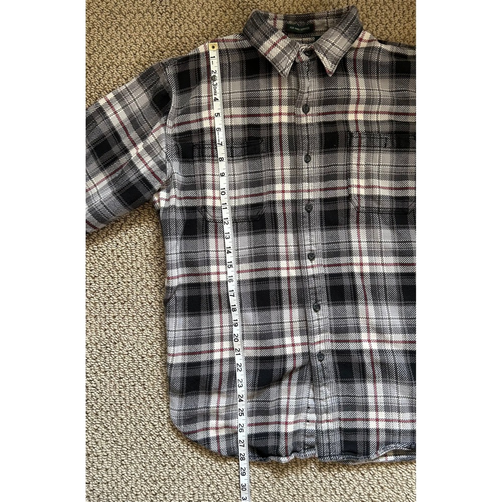 GH Bass Heavy Flannel Work Shirt Pockets Plaid L Large Utility Gorpcore Classic - Picture 5 of 6